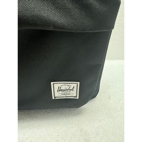 Herschel Black Classic Backpack Front Pocket Intel Logo 100 Polyester Size OS - Picture 2 of 9